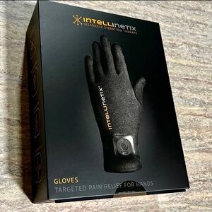 Black Vibration Therapy Gloves